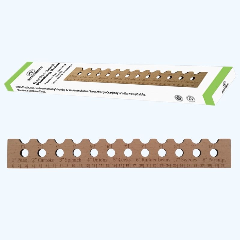 Planting Ruler Wooden Sowing Plant Seed Spacer Garden Gardener