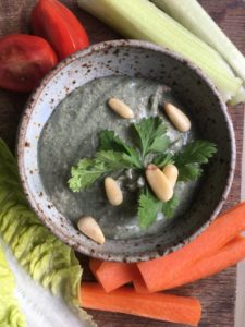 green superfood tahini dip healthy lunch