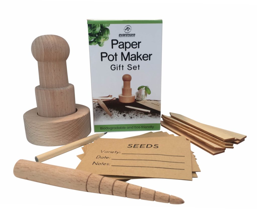 paper pot maker set kit gift idea save the planet one pot at a time